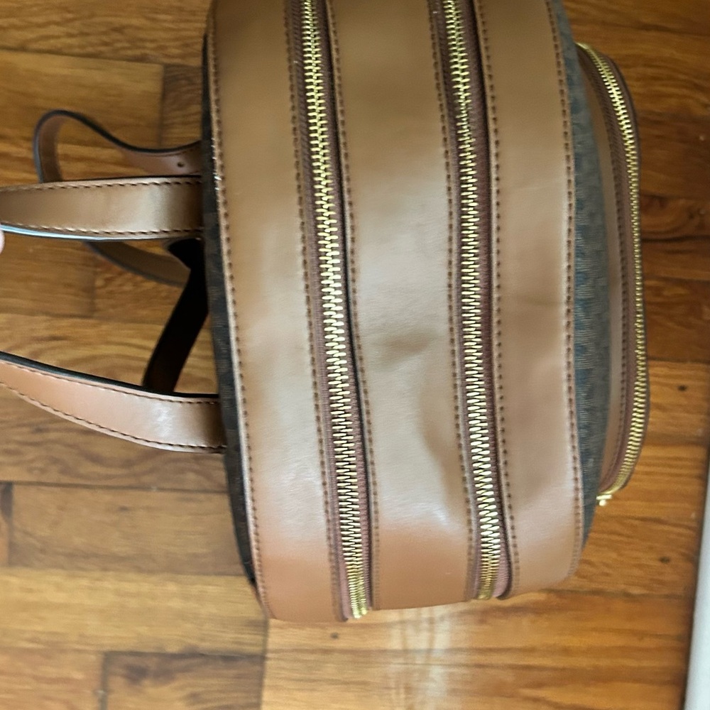 Michael Kors Jaycee Large Zip Pocket Backpack Brown Acorn - Picture 11 of 11